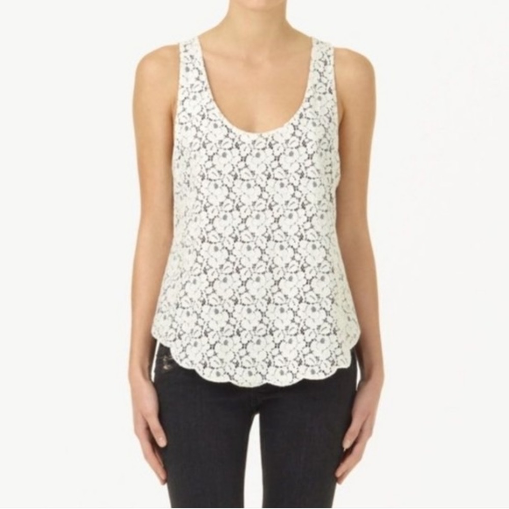 Talula Betty Sheer Pink Floral Lace Tank Top – Blush Underlay | Size XS
